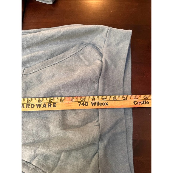 Men's VINTAGE FLEECE Hoodie Sweatshirt BRECK BreckenridgeSuper Soft BLUE sz MED - Picture 6 of 6